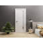 Porte intérieure moderne en bois pré-montée avec quincaillerie Planum 0660 Blanc Soie Panneau simple Cadre Moulures Portes robustes pour salle de bain et chambre à coucher - 42 po x 96 po-109769328