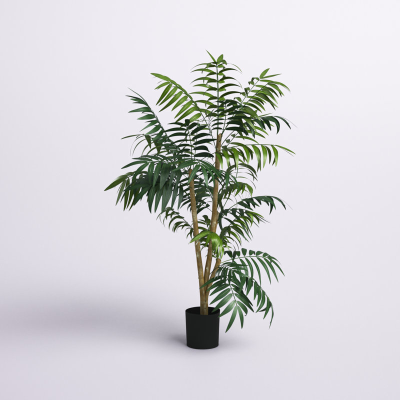 60" Tropical Palm Tree, Artificial Tropical Plant in Pot