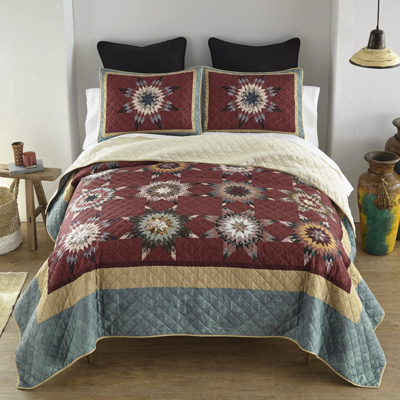 Donna Sharp Southern Star 3PC King Quilt Set,  King Quilt + 2 King Shams