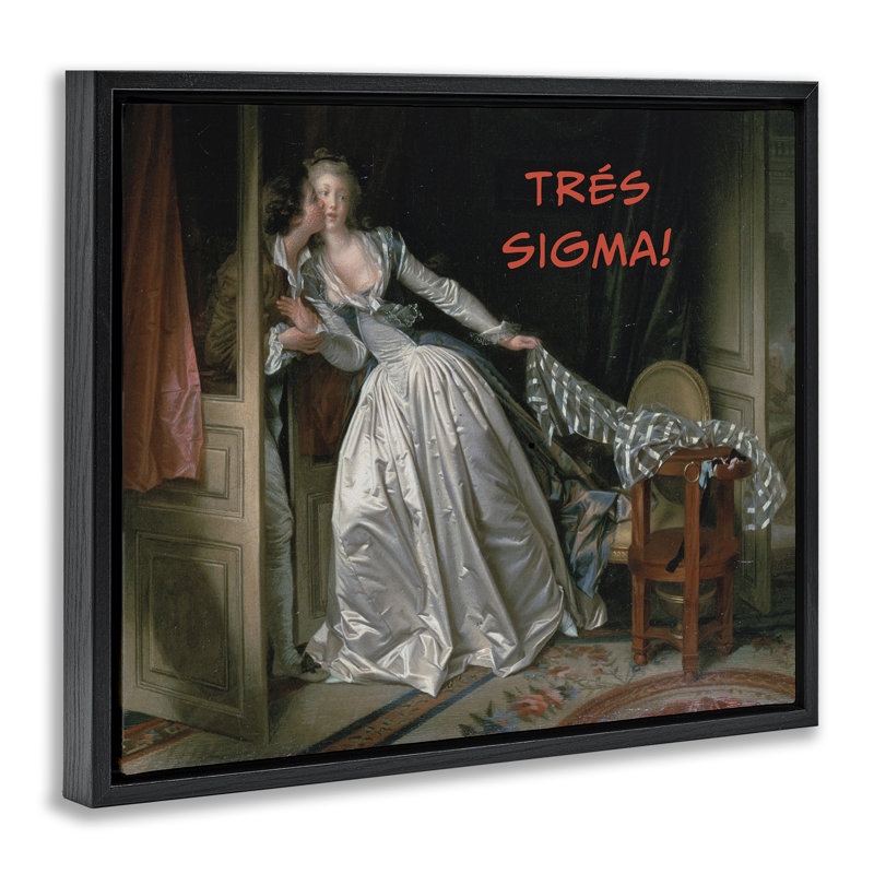 Iconic Tres Sigma Floating Frame, design by Grotto Studios, Jet Black Floater Frame, 25" H x 31" W
