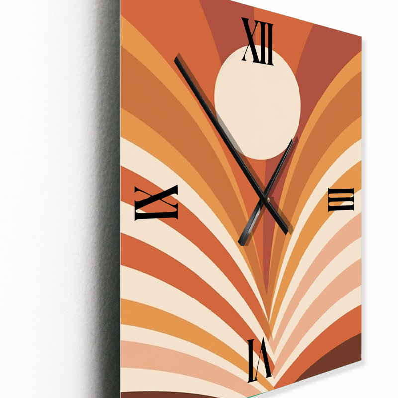 Horloge murale rétro Mid-Century, H 32 po x l 24 po x P 1 po