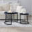 Set 2 Coffee Table Nesting Circular Round And Marble Pattern Wooden Tables, Living Room Bedroom Apartment Modern Industrial Simple Nightstand-825230860