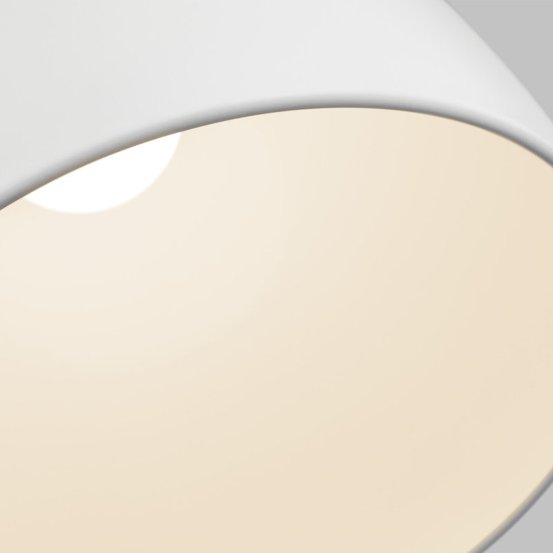 Luminaire suspendu conique à 1 lumière Ayer, H 147 po x l 9 po x P 9 po, Blanc mat