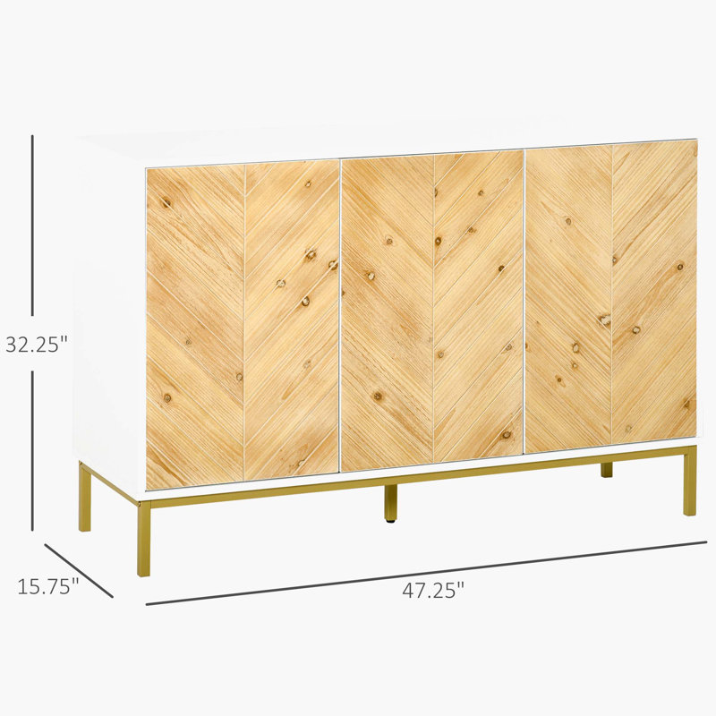 3 Door Sideboard Buffet Cabinet
