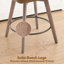  Tabouret de comptoir pivotant et pivotant de 26 po Malikhai-1988572206