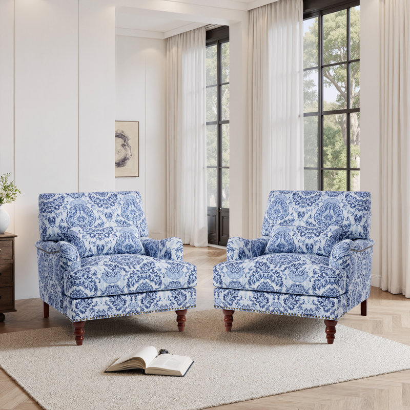 Fauteuil rembourré, Lin marine