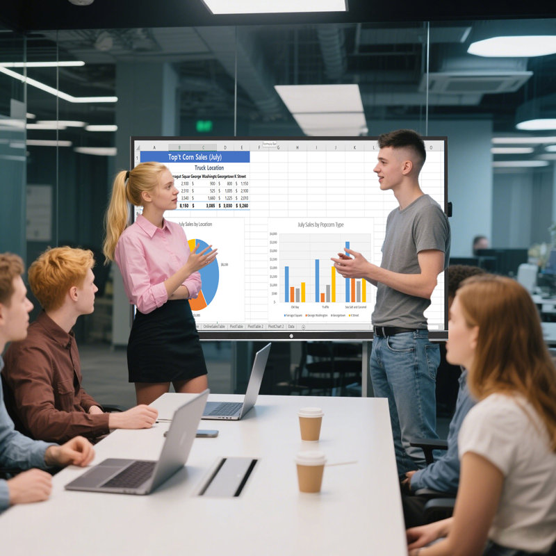JYXCN 49 po 4K Smart Board, écran tactile numérique calendrier électronique tout-en-un tableau blanc interactif Android et Windows pour la classe et la formation