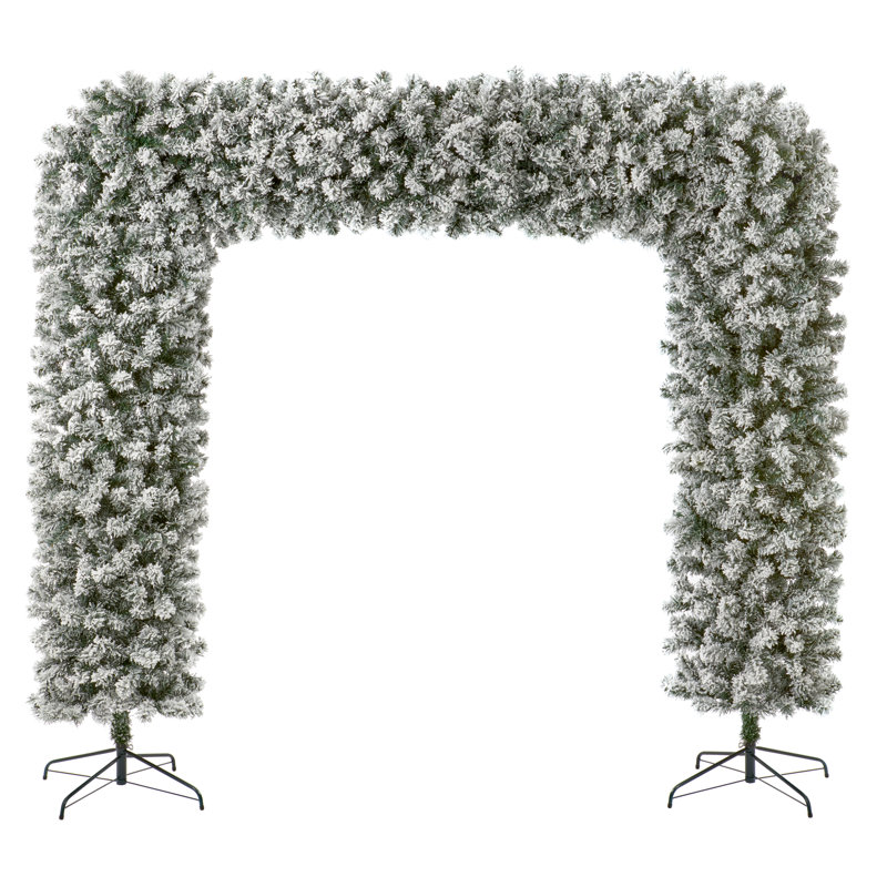 8ft Artificial Snowy Tree Arch