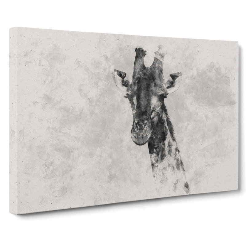 Giraffe Vol.3 Watercolour - Wrapped Canvas, 35cm H x 50cm W x 3cm D