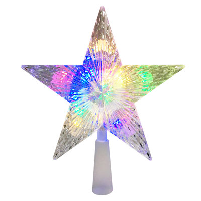 Battery Operated 20 Lt Pentagram Star LED Tree Topper