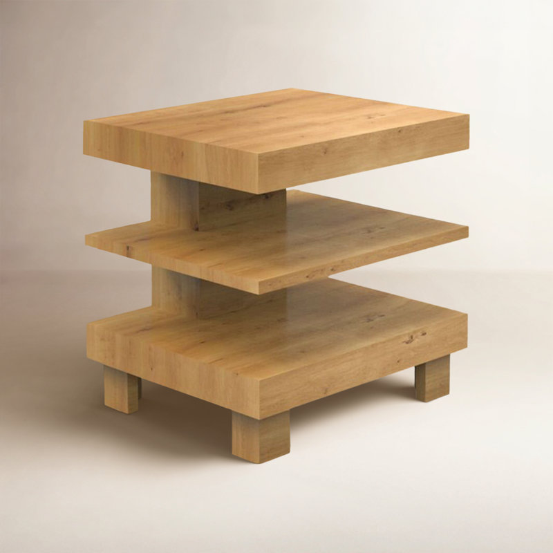 Jullisa 24" Side Table In Natural Distressed Oak