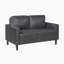 Ussery 54" Modern Loveseat with Faux Leather, Pocket Coils, Faux Wood Feet-105864613