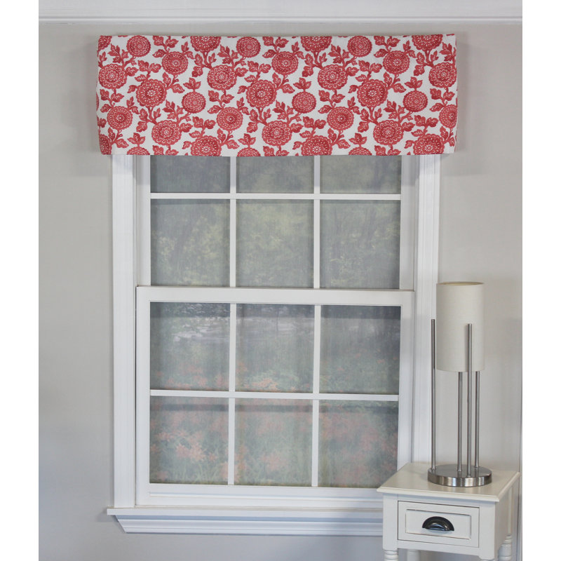 Cantonnière 50 po Floral, Rouge à lèvres