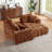 108" Orange Chenille Sectional Sofa, Tufted Design & Pocket Springs, No Assembly-118692000-118691999