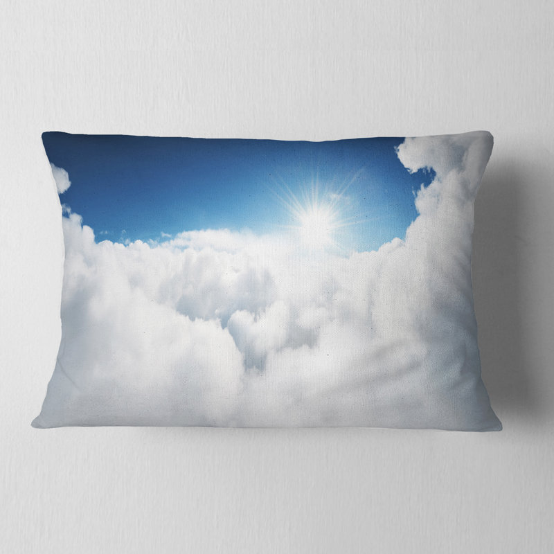Coussin lombaire paysage paysage et soleil sur nuages