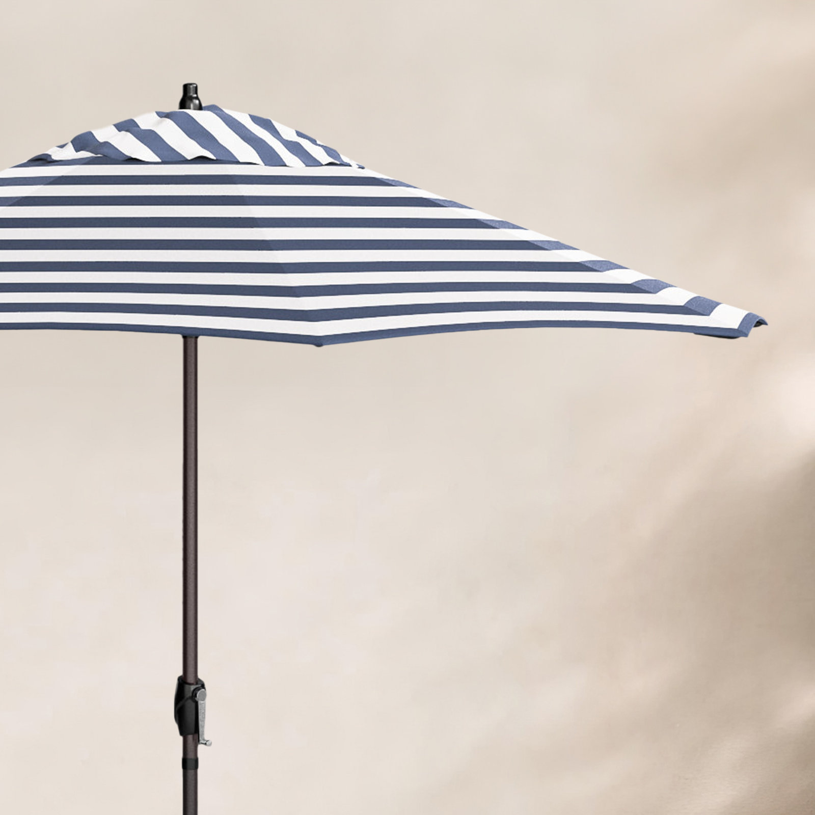 Stevie 108'' Outdoor Umbrella, Navy White Cabana Stripe