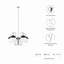 Stellar 5-Light Chandelier In Opal Satin Brass-375807316
