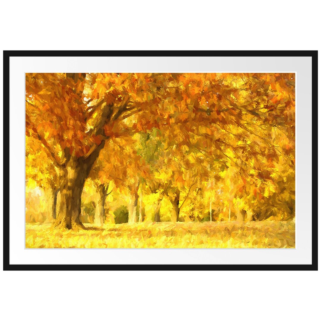 Gerahmtes Poster Schöne Herbstlandschaft