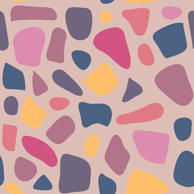 Thedra Terrazzo, motif sans soudure sur toile, H 12 po x l 12 po