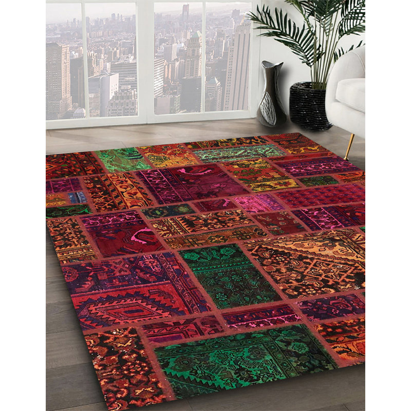 Tapis abstrait 5654, Carré 8 pi