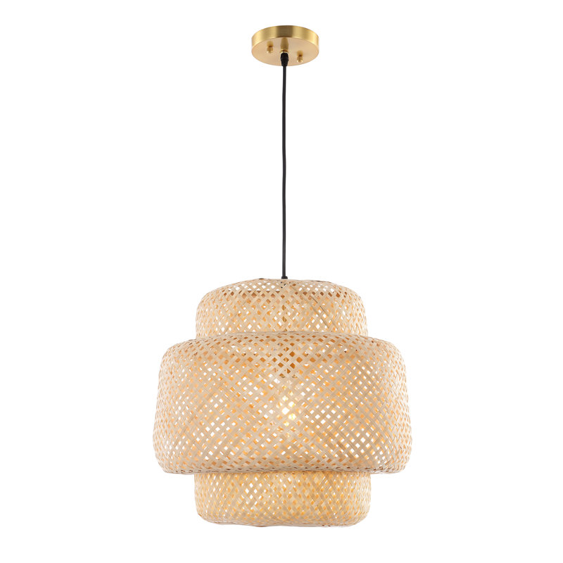 Cortland 1 - Light Black/Natural Single Pendant