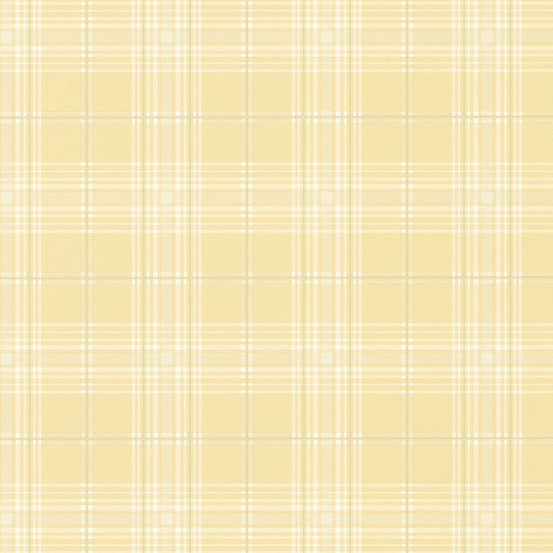 Rouleau de papier peint à carreaux 32,7 pi x 20,5 po Tallahassee, Jaune / Crème / Vert