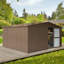 Remise de jardin avec cadre en acier galvanisé et fenêtres, remise de jardin en métal avec porte verrouillable-113270312-113270314