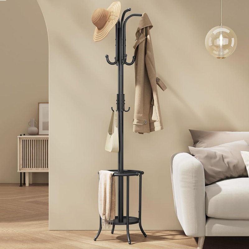 Freestanding 12 - Hook Coat Rack