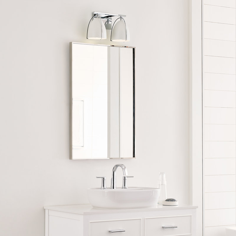 Éclairage de salle de bain à intensité variable 2 lumières Nikki , Chrome, Non, Blanc