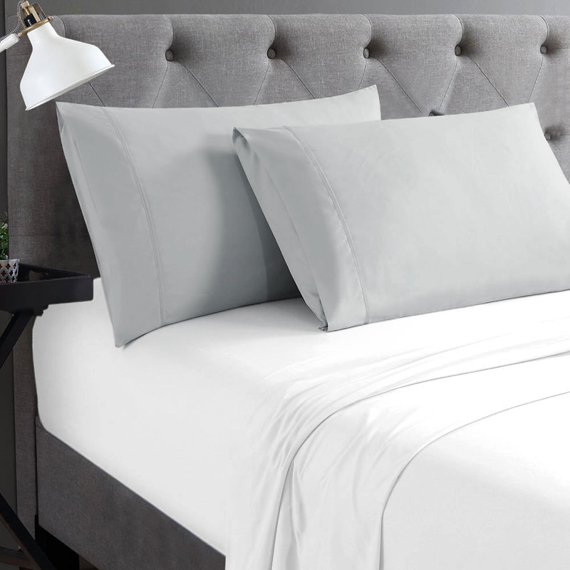 Soft Microfiber Pillowcase - Basics by Wayfair™, Standard, Light Gray