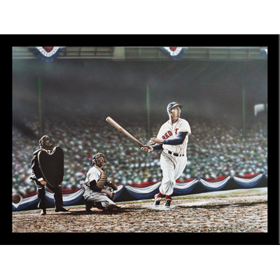 Ted Williams Swing by Darryl Vlasak - Single Picture Frame Painting