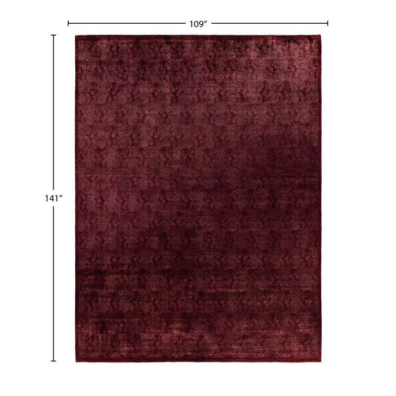 Overdyed One-of-a-Kind 9' 1" X 11' 9" Hand Knotted Area Rug
