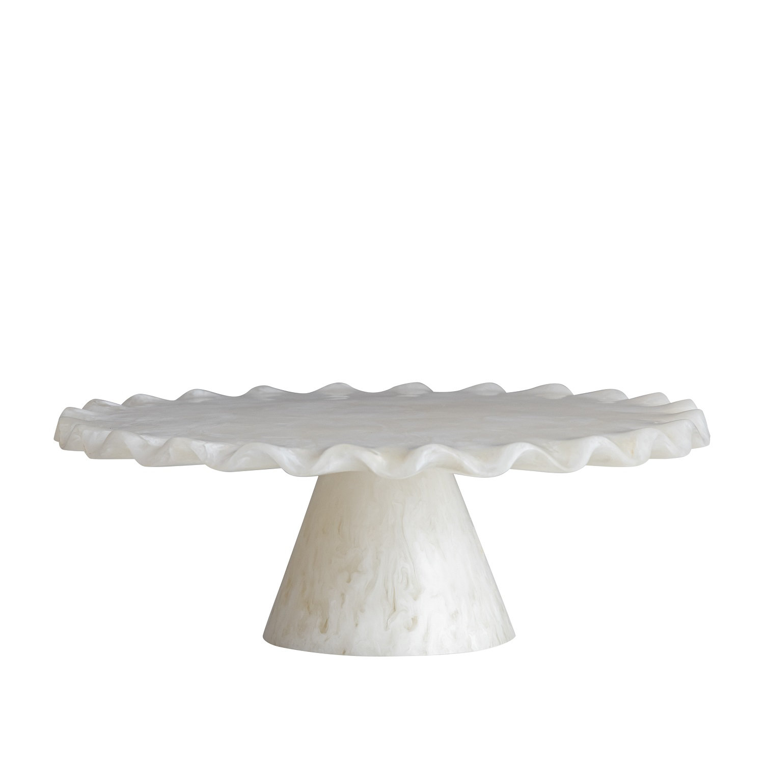 Resin Cake Stand Large - White, 3.54" H x 11.22" W x 11.22" D