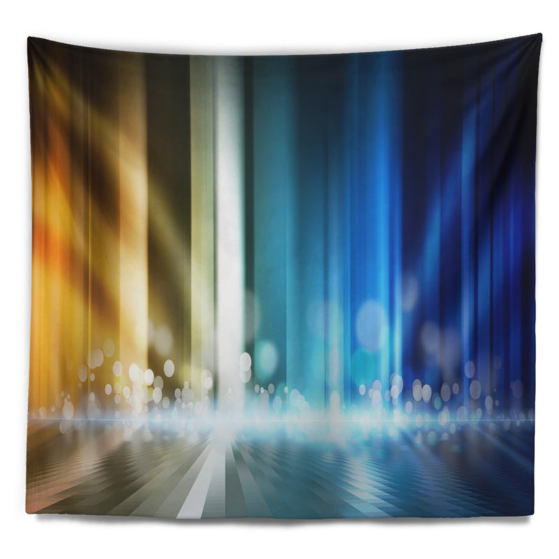 Tapisserie de lignes lumineuses verticales Abstract, H 50 po x l 60 po