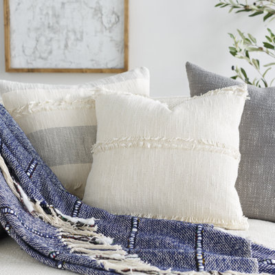 Striped Down Throw Pillow