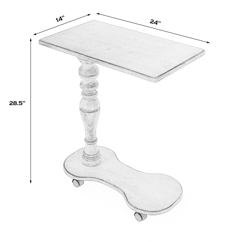 Mabry Mobile Tray Table, Antique Beige