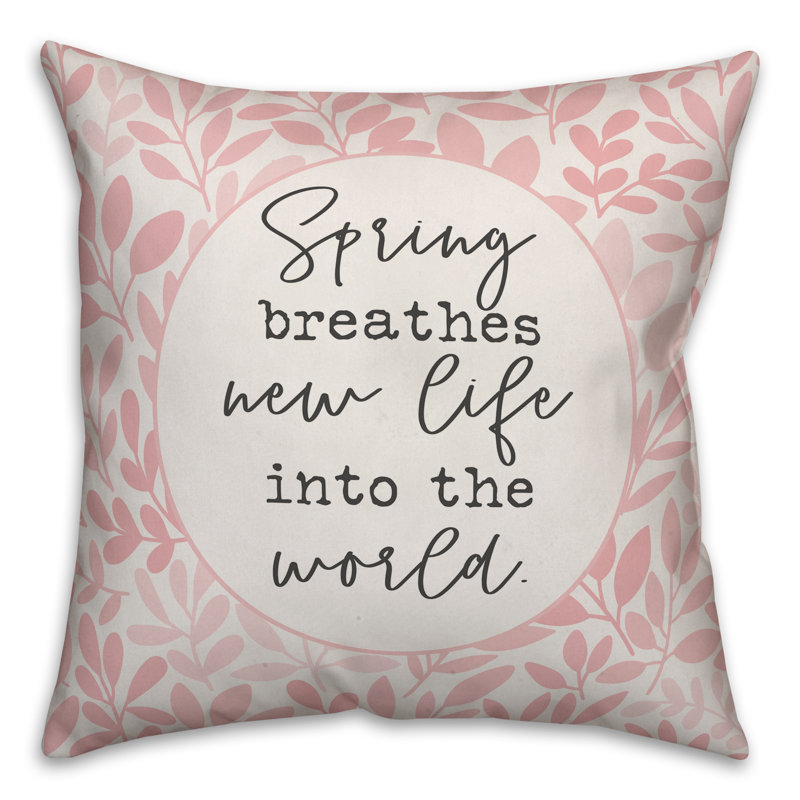 Floral Reversible Throw Pillow