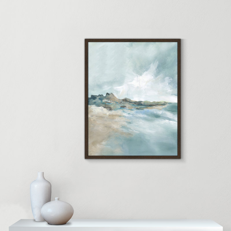 Sandpoint Print by Carol Robinson, 29.5" H x 23.5" W x 0.75" D, Walnut Framed Print without Mat