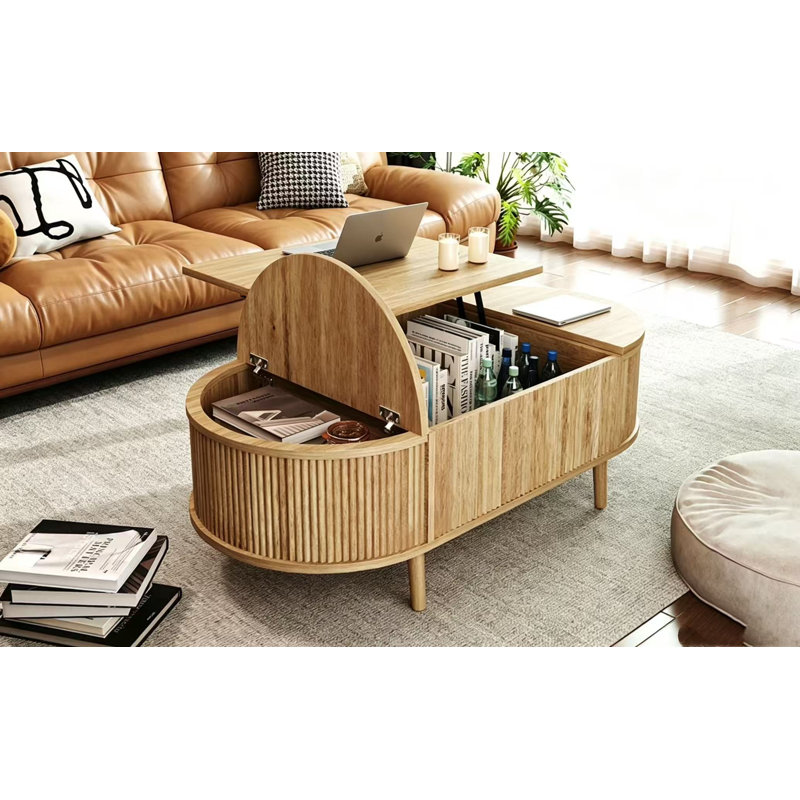 Table basse à plateau relevable Minimalist, Acacia Wood