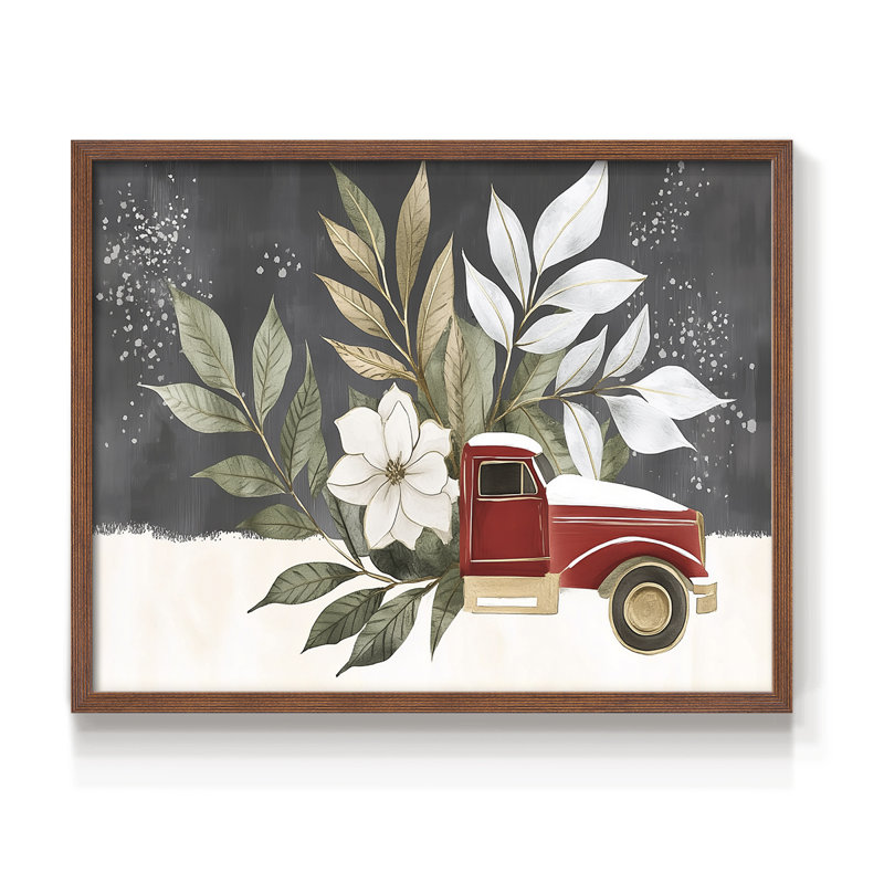 Art de Noël - CCLX III - Reproduction encadrée - Restickable, H 16 po x l 20 po, Noyer