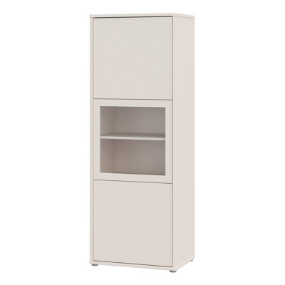 Modern 3-Door Display Cabinet, Engineered Wood