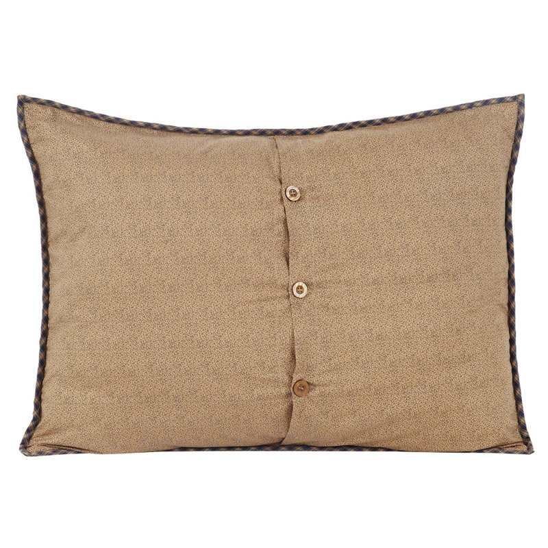 Kids Unisex Burgundy Tan Navy Cotton Standard Sham