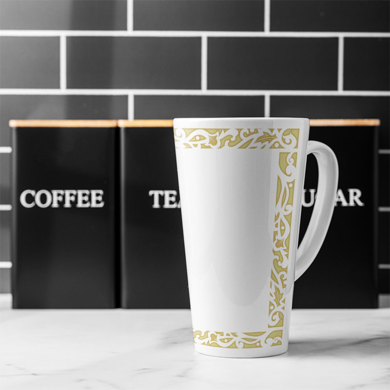Egyptian Hieroglyphs Border Latte Mug