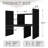 Black Desktop Bookshelf, Manufactured Wood Desk Organizer for Office & Dorm-1009421301