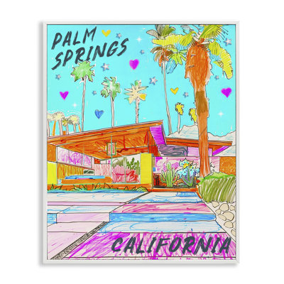 «Palm Springs Villa Doodle», estampe numérique par Jess Stempel