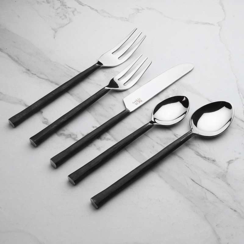 Ensemble de couverts 5 pièces Espinoza INOX Artisans Sundance (1 personne), Noir
