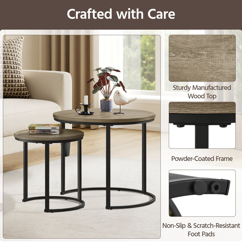 Parkgate Nesting Coffee Table, Gray