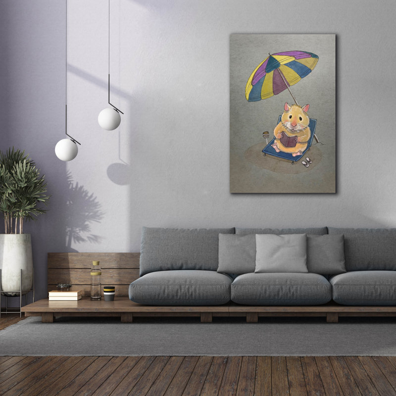 Toile épique Graffiti «Mouse Chill Time» par Bebe Keith, 40 po x 60 po