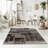 4' X 6' Brown Geometric Area Rug