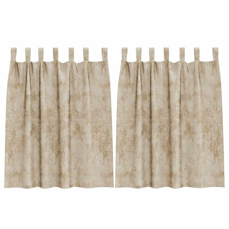 Alithia Velvet Room Darkening Curtain Pair, 140cm Width x 140cm Drop, Cream